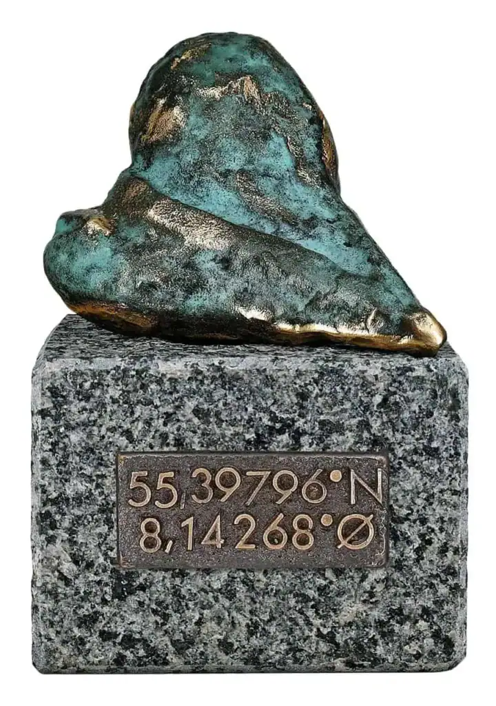 Erindringsminde Hjertet med koordinat