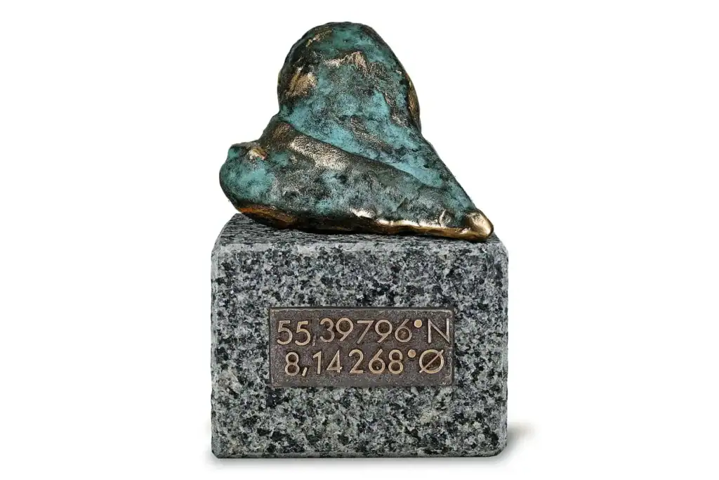 Erindringsminde Hjertet med koordinat