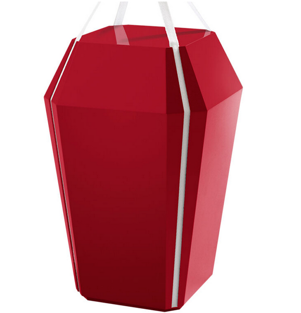 Diamant Urne Rød med facetteret design inspireret af en diamant